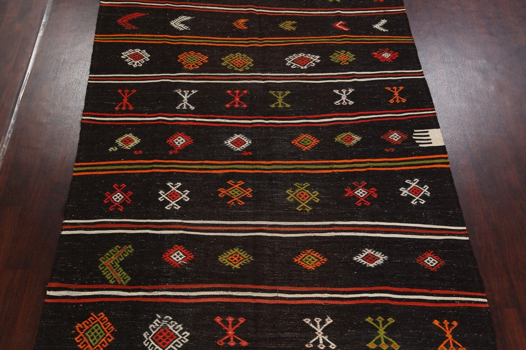 Vintage Tribal Kilim Turkish Area Rug 7x13