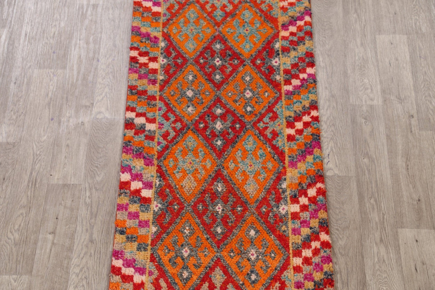 Geometric Moroccan Oriental Runner Rug 3x13