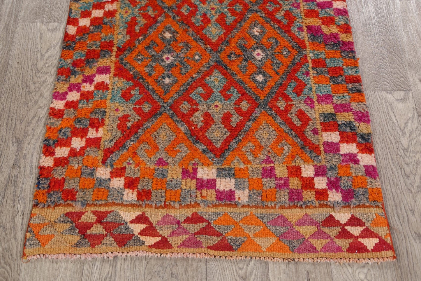 Geometric Moroccan Oriental Runner Rug 3x13