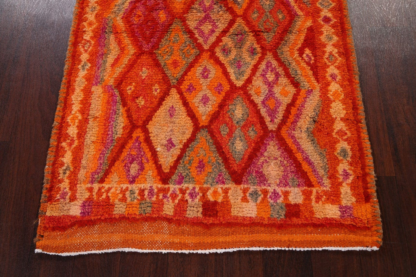 Vintage Geometric Moraccan Runner Rug 3x13