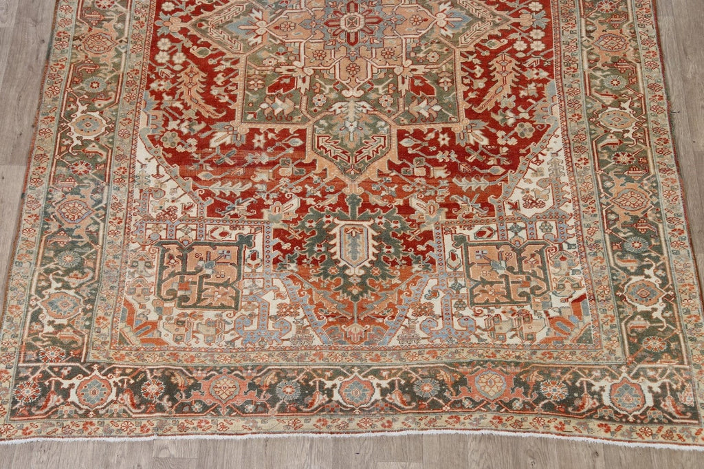 Geometric Heriz Persian Area Rug 8x11