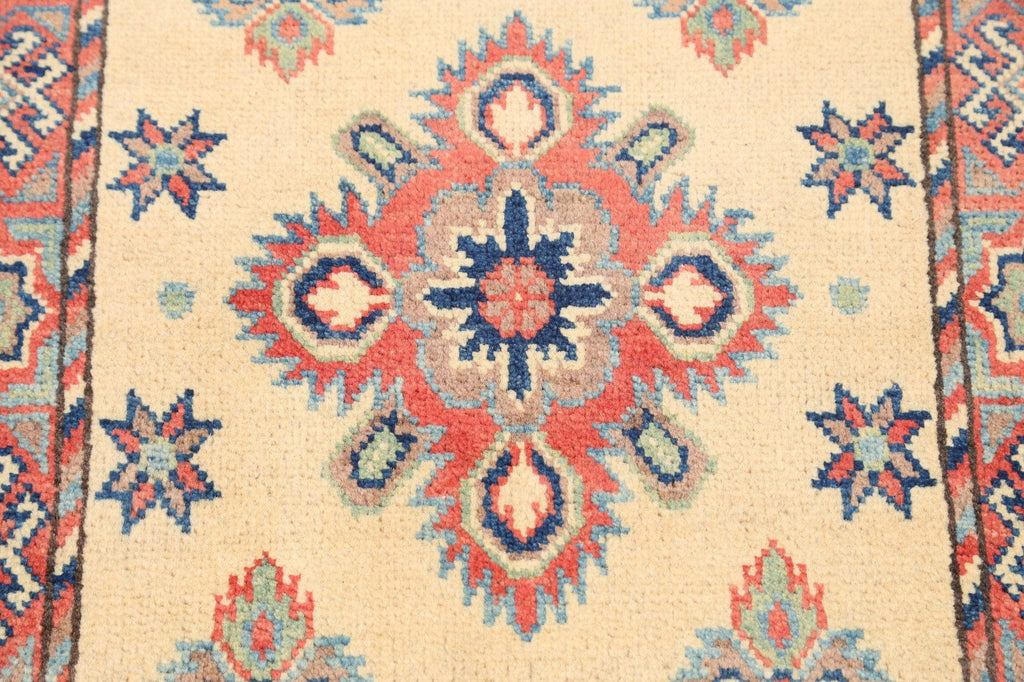 Floral Ivory Super Kazak Oriental Area Rug 2x3