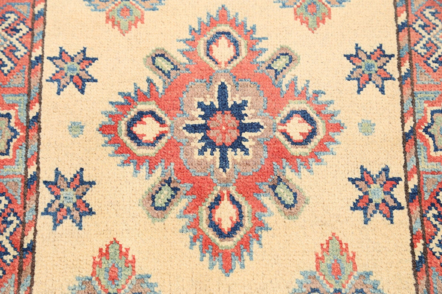 Floral Ivory Super Kazak Oriental Area Rug 2x3