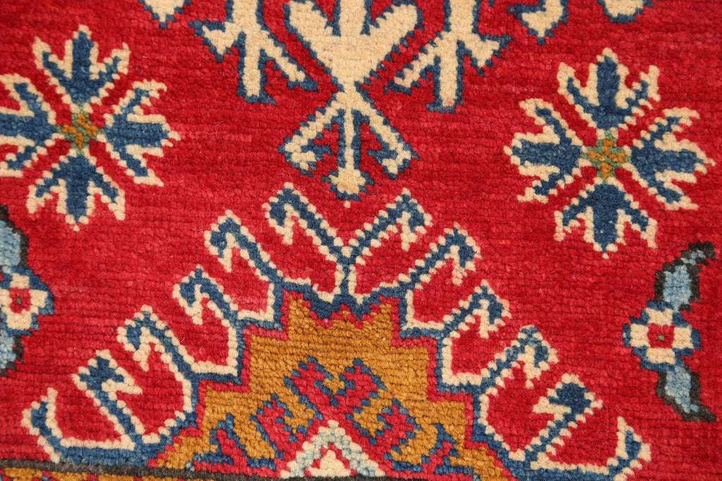 Geometric Red Super Kazak Oriental Area Rug 2x3