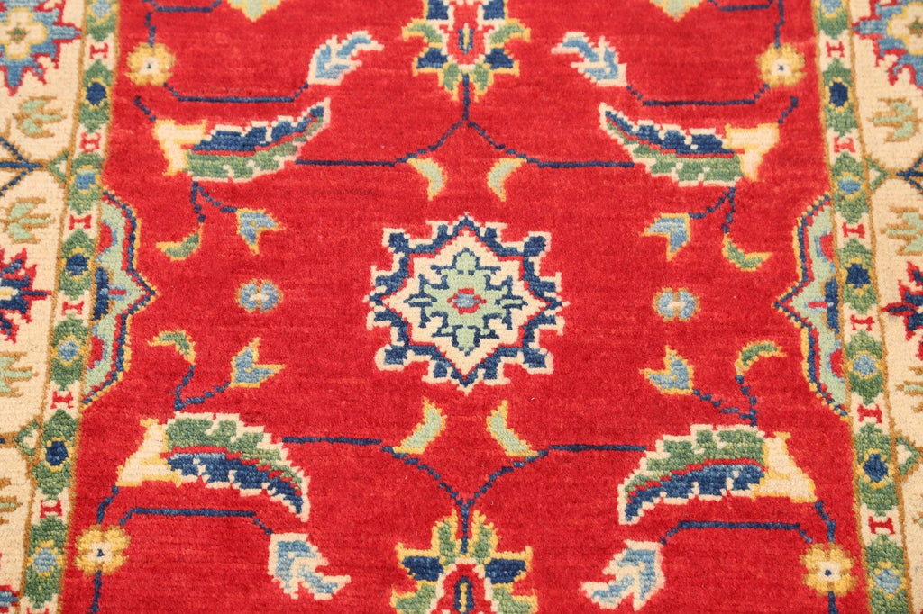 Floral Red Super Kazak Oriental Area Rug 2x3