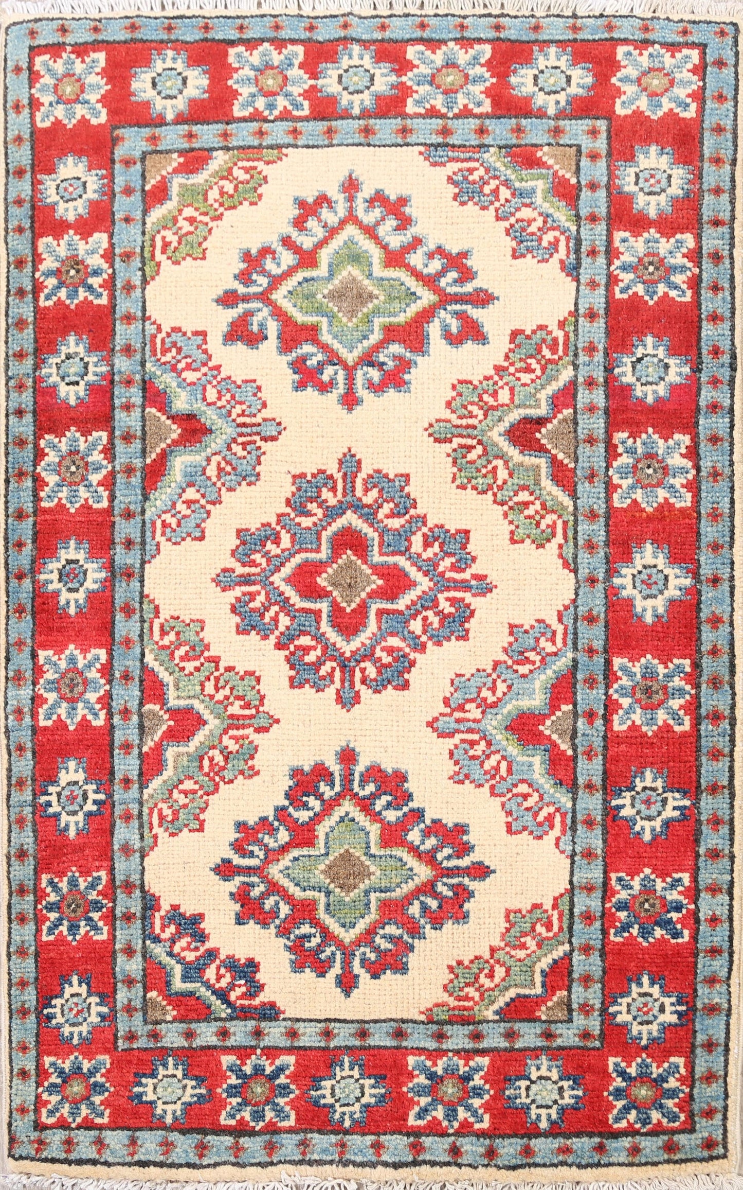 Geometric Super Kazak Oriental Area Rug 2x3