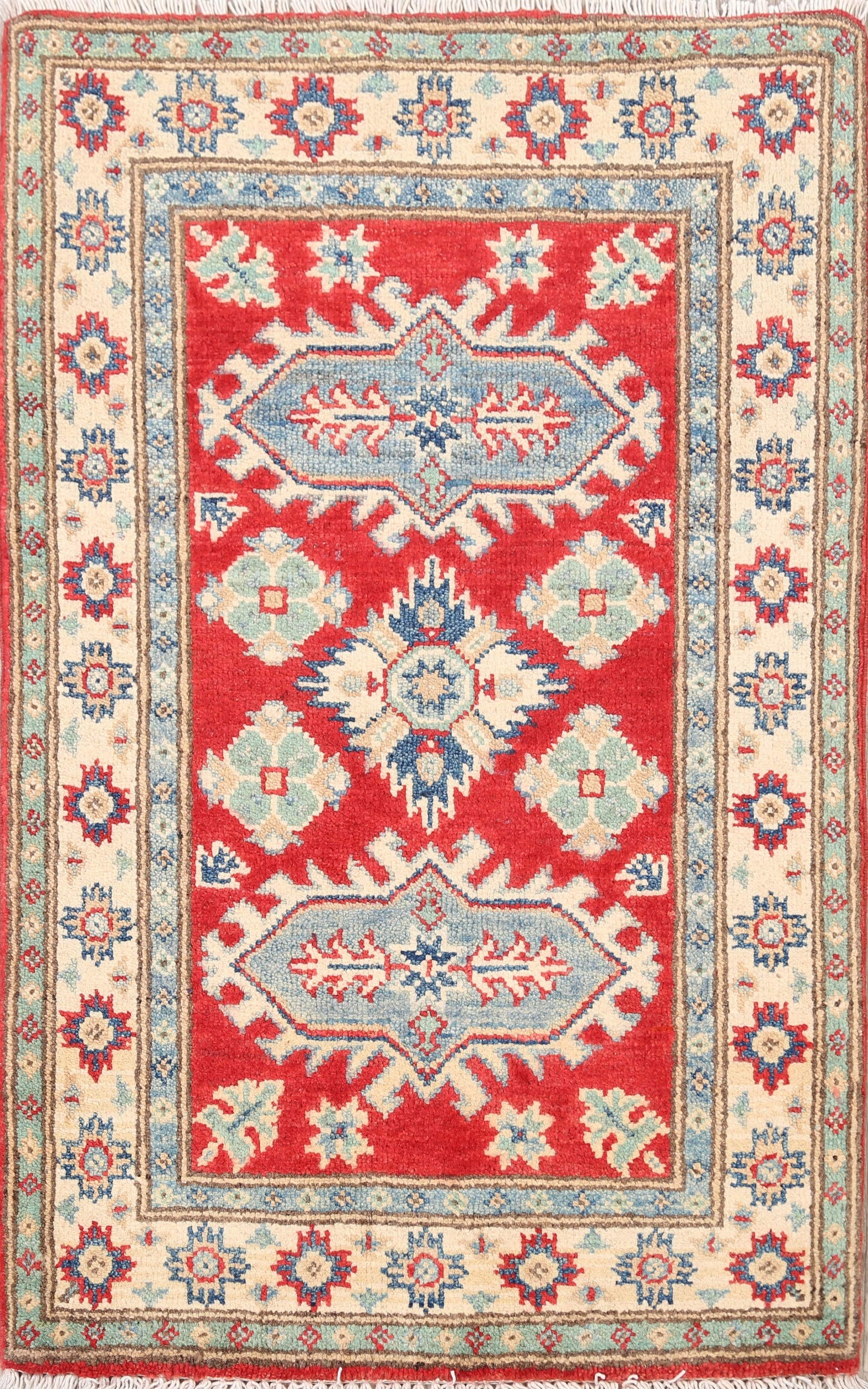 Geometric Super Kazak Oriental Area Rug 2x3