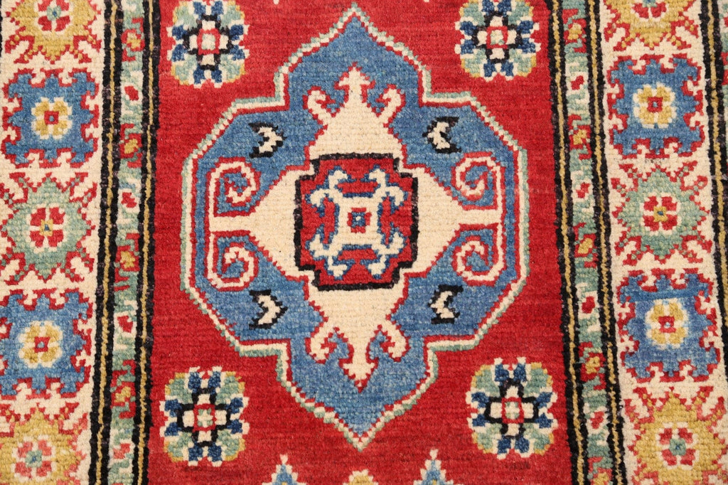 Geometric Super Kazak Oriental Area Rug 2x3