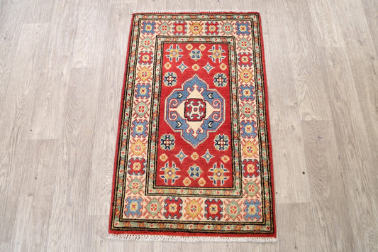 Geometric Super Kazak Oriental Area Rug 2x3