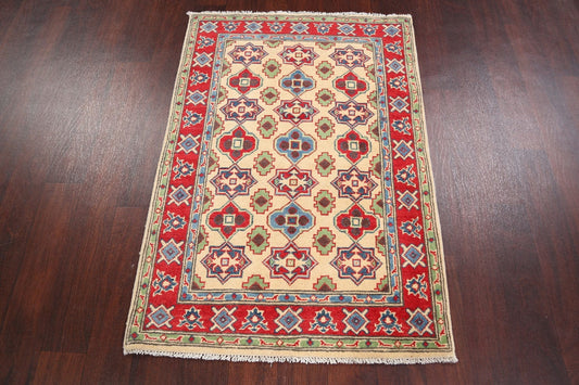 Geometric All-Over Super Kazak Oriental Area Rug 2x3