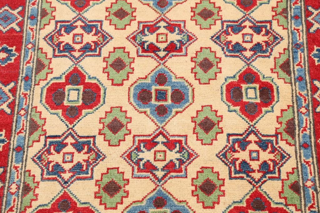 Geometric All-Over Super Kazak Oriental Area Rug 2x3