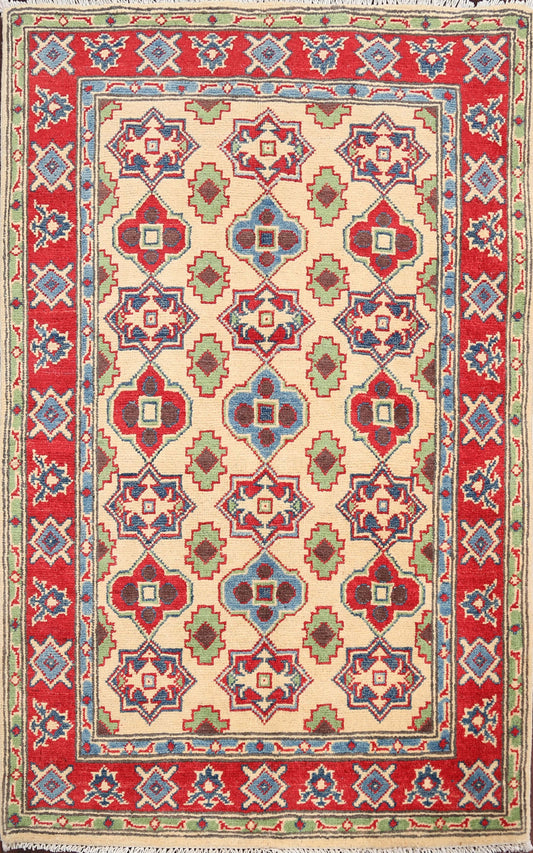 Geometric All-Over Super Kazak Oriental Area Rug 2x3