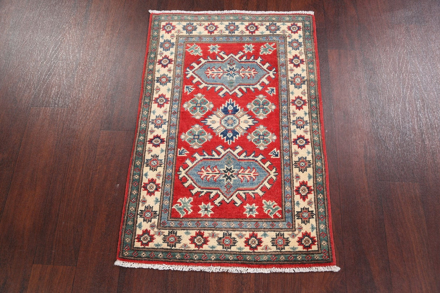 Geometric Super Kazak Oriental Area Rug 2x3