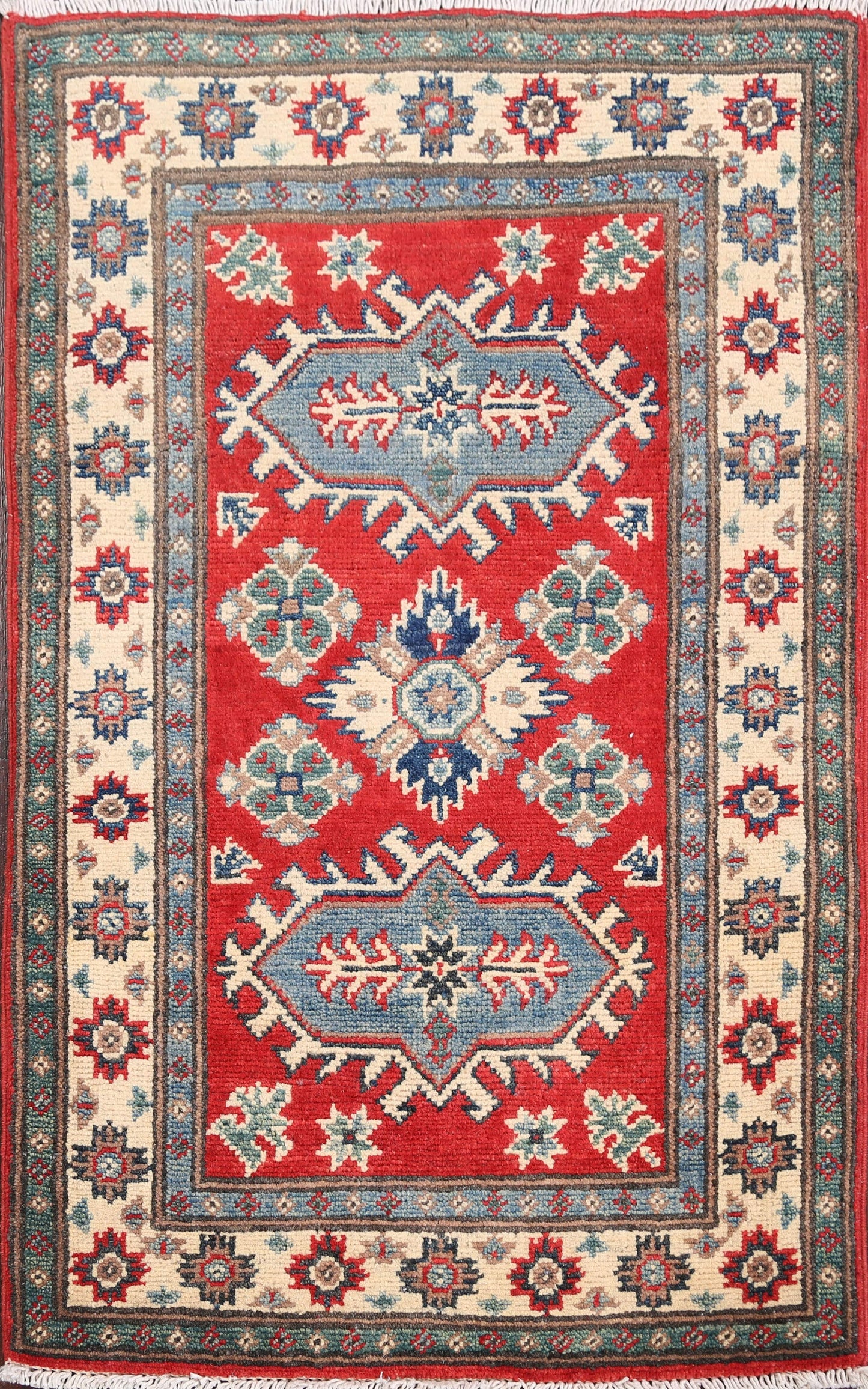 Geometric Super Kazak Oriental Area Rug 2x3