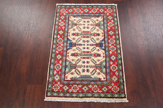 Geometric Super Kazak Oriental Area Rug 2x3