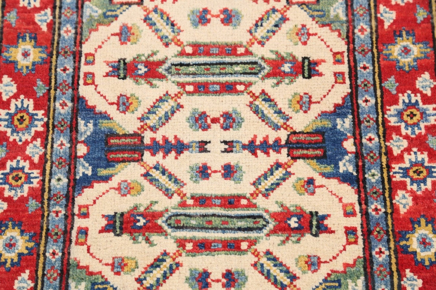 Geometric Super Kazak Oriental Area Rug 2x3