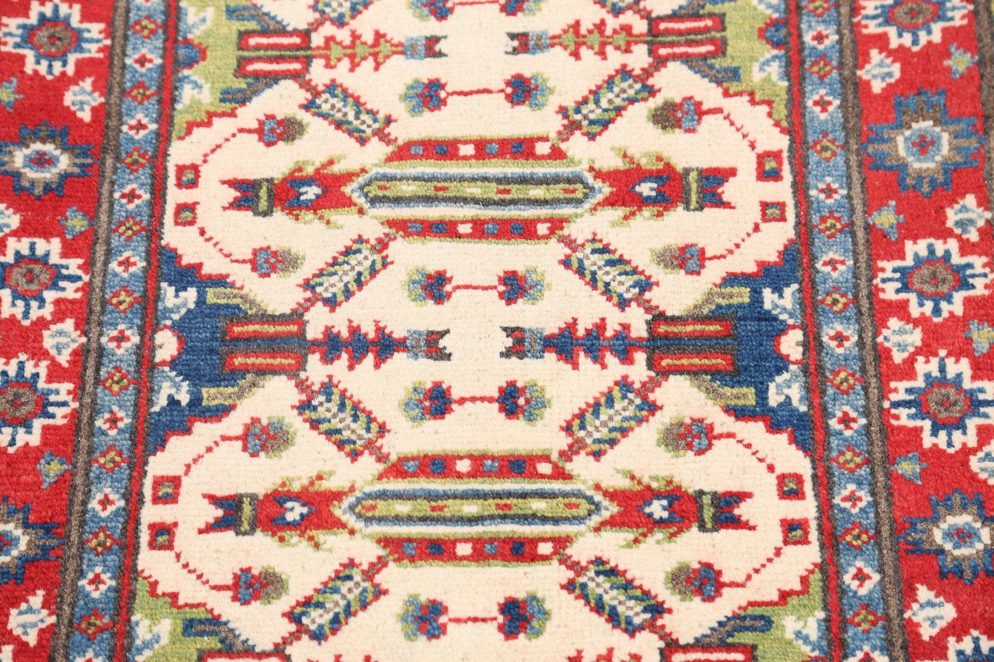 Geometric Super Kazak Oriental Area Rug 2x3