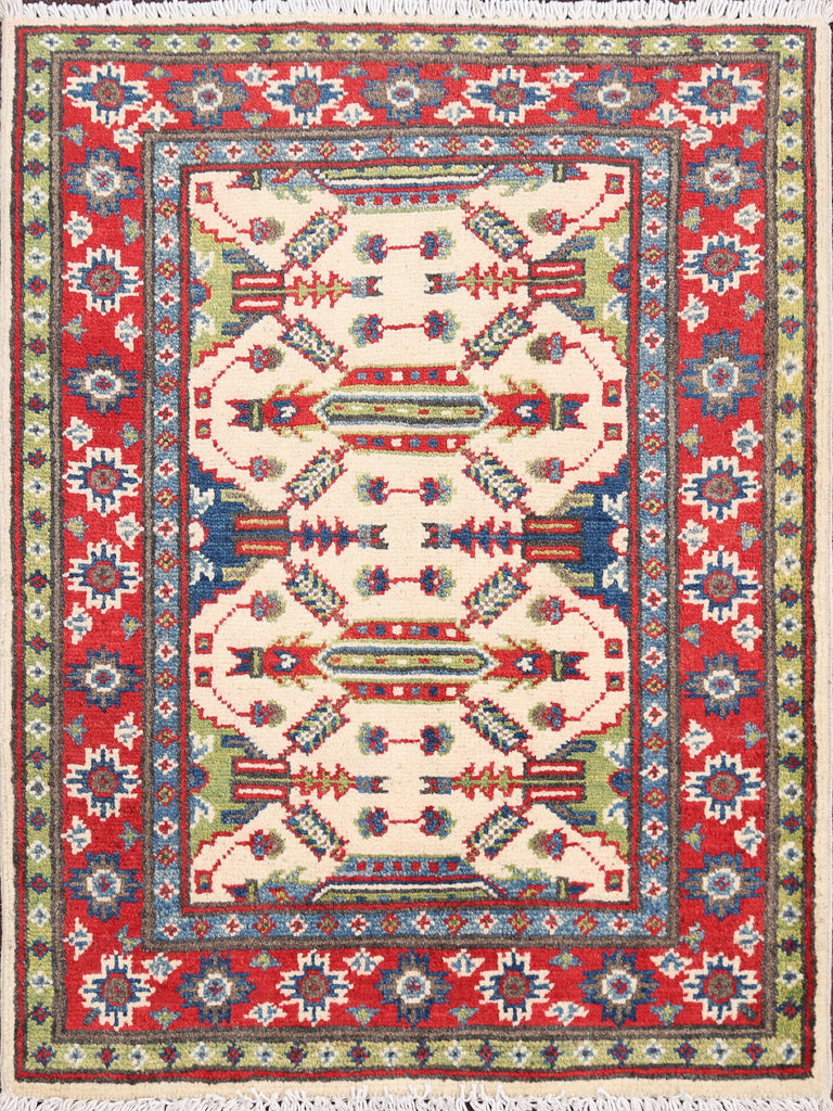 Geometric Super Kazak Oriental Area Rug 2x3