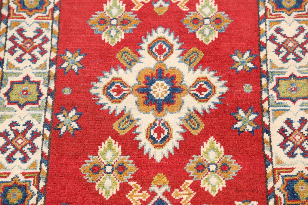 Geometric Red Super Kazak Oriental Area Rug 2x3