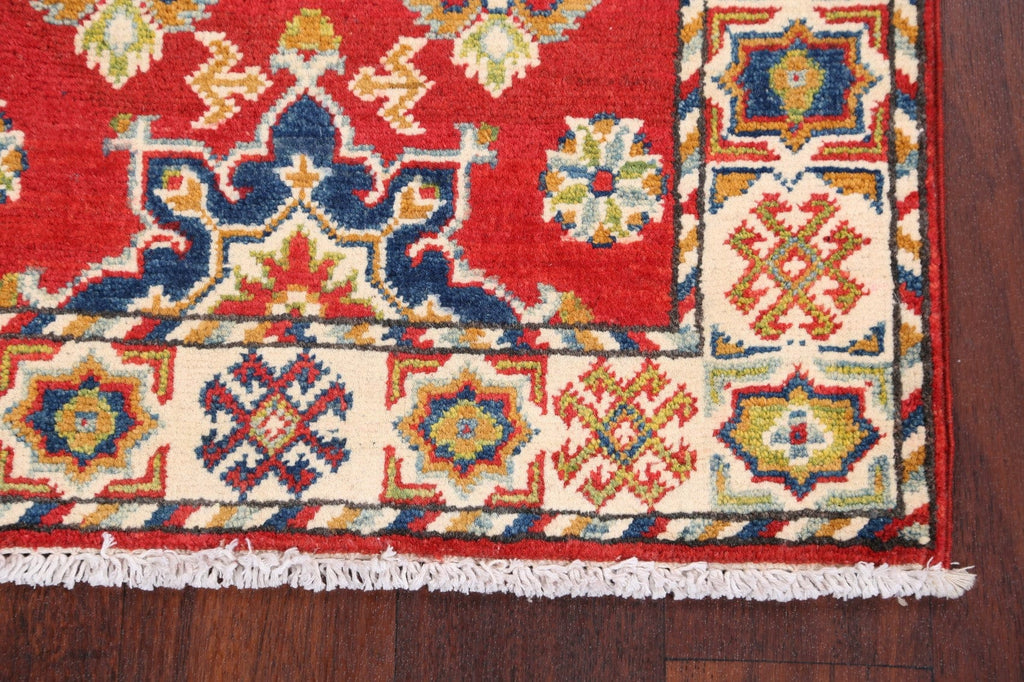 Geometric Red Super Kazak Oriental Area Rug 2x3