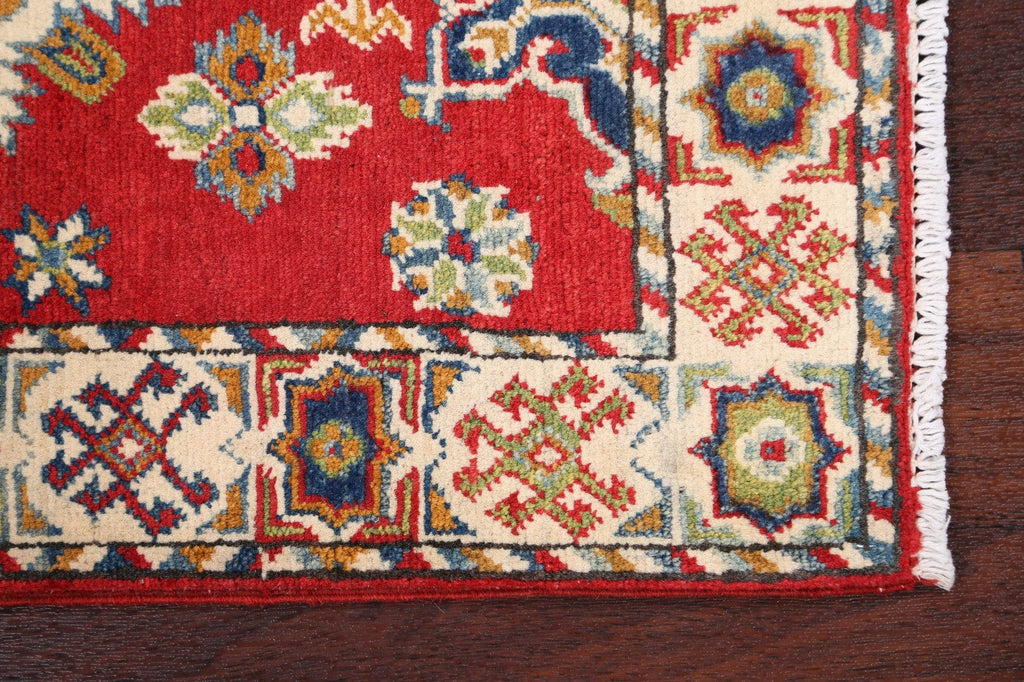 Geometric Red Super Kazak Oriental Area Rug 2x3