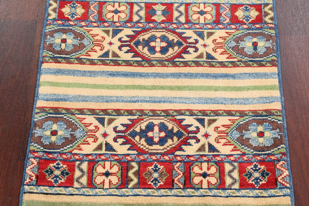 Stripe Super Kazak Oriental Area Rug 2x3