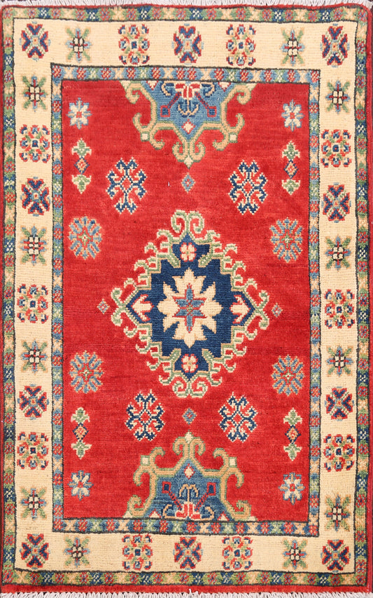 Geometric Super Kazak Oriental Area Rug 2x3