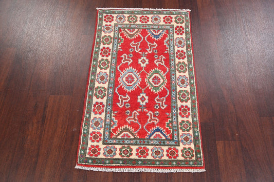 All-Over Red Super Kazak Oriental Area Rug 2x3