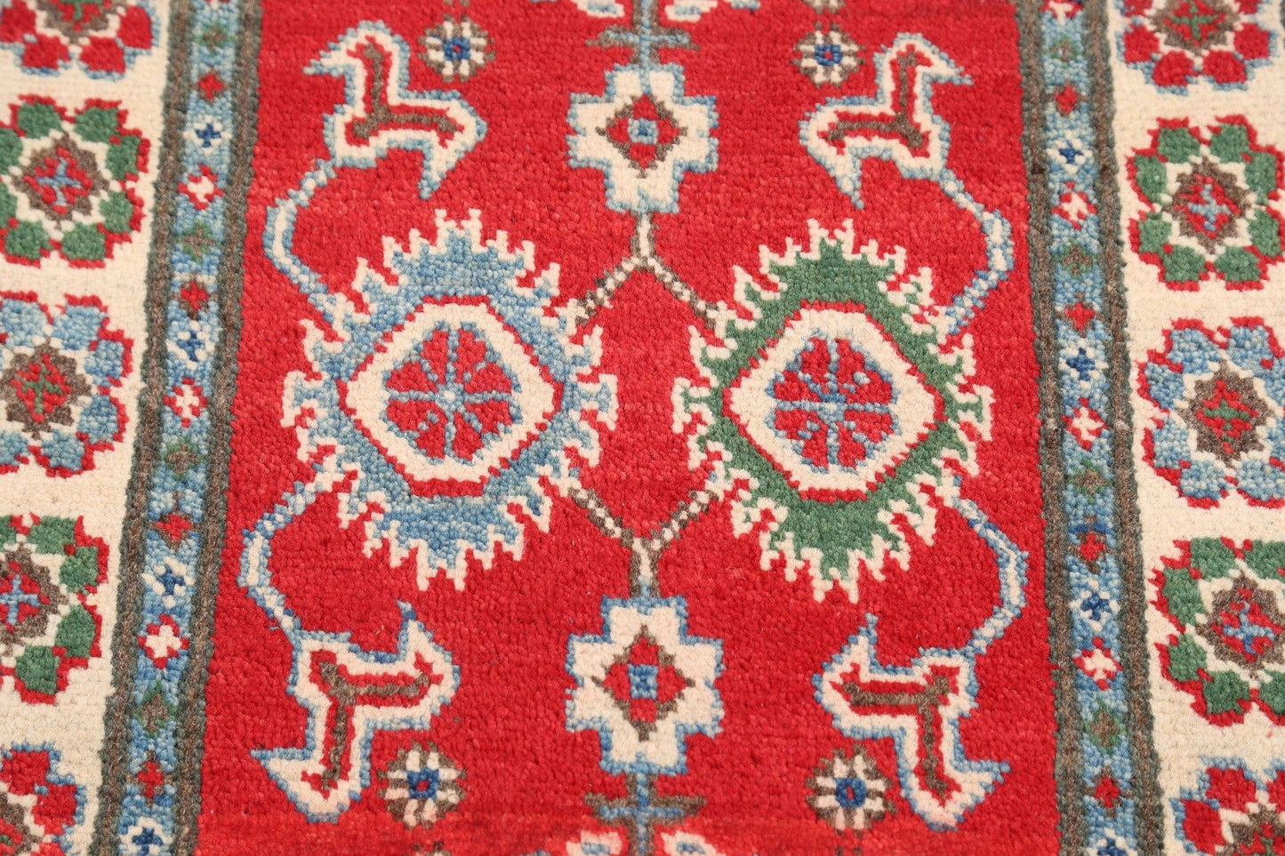 All-Over Red Super Kazak Oriental Area Rug 2x3