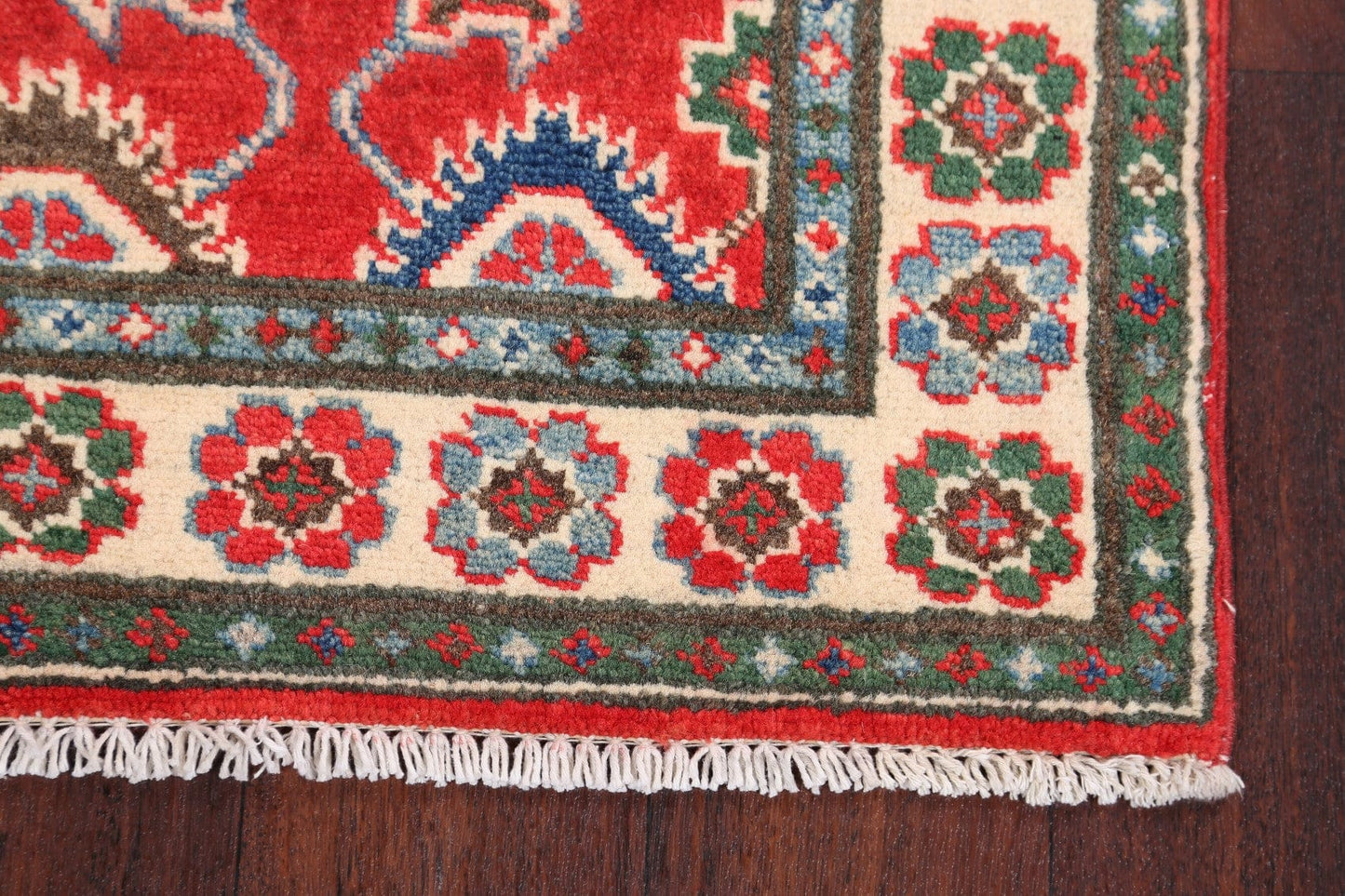 All-Over Red Super Kazak Oriental Area Rug 2x3