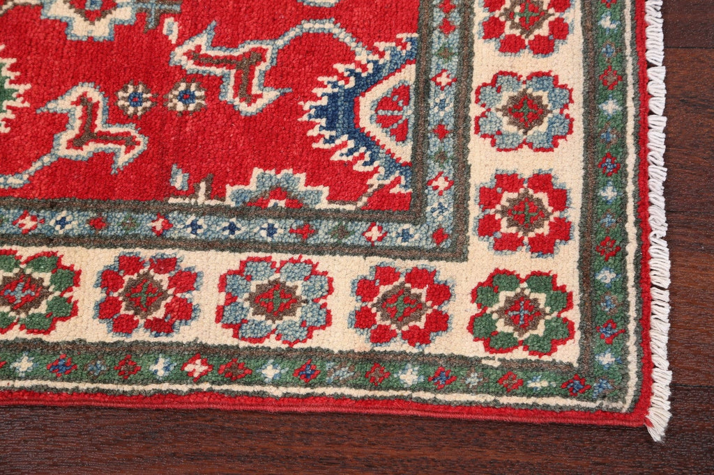 All-Over Red Super Kazak Oriental Area Rug 2x3