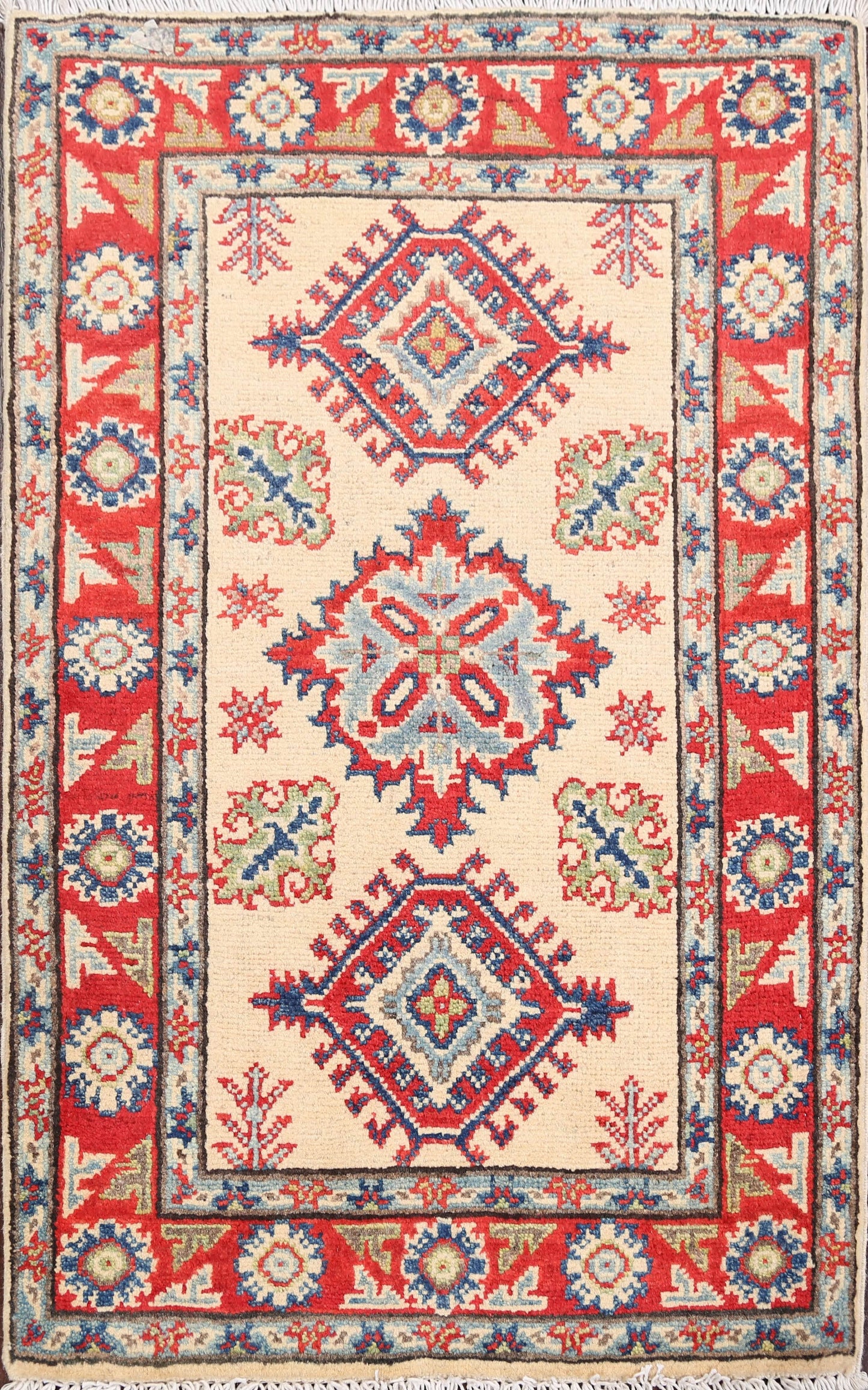 Geometric Super Kazak Oriental Area Rug 2x3