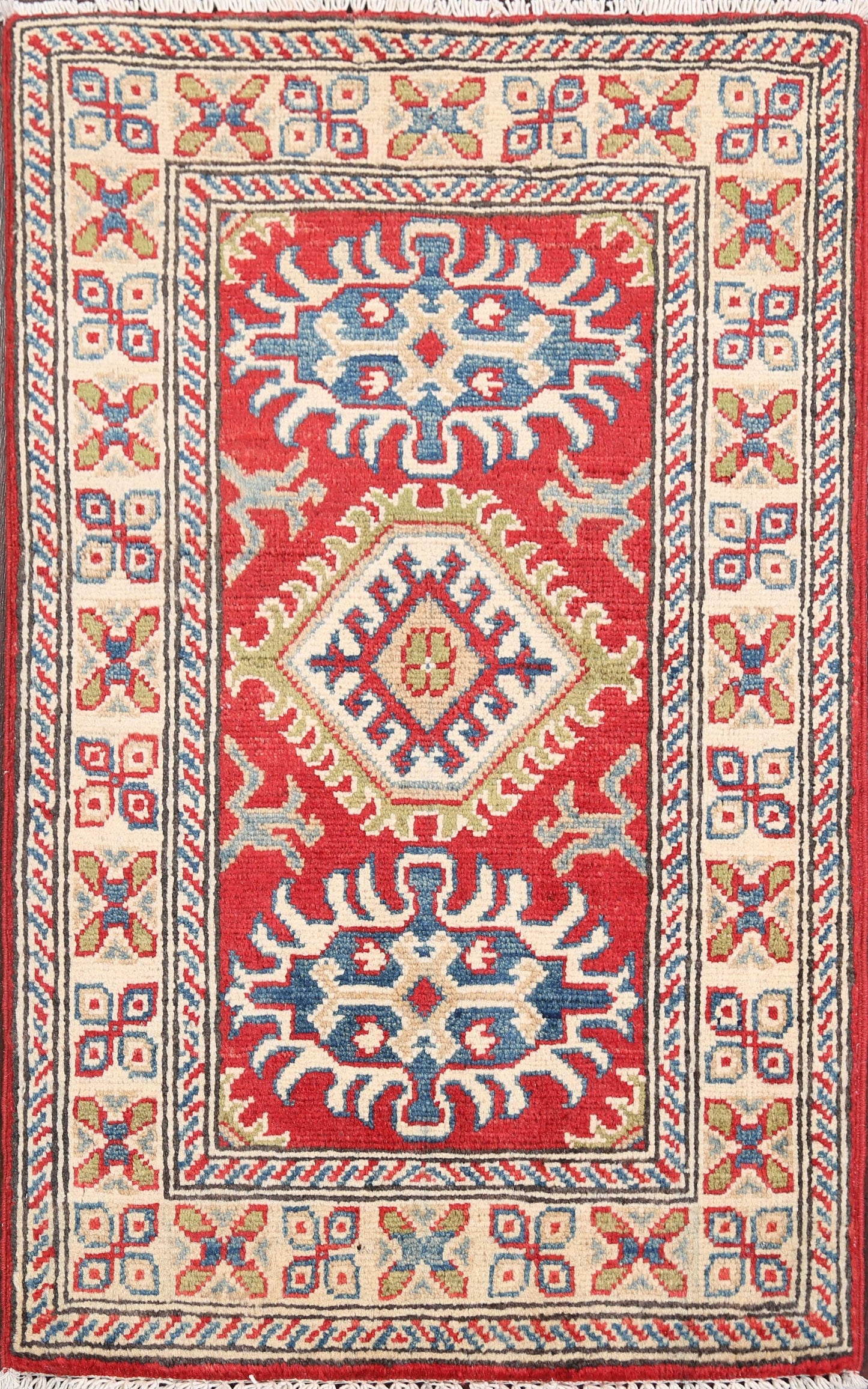 Geometric Super Kazak Oriental Area Rug 2x3