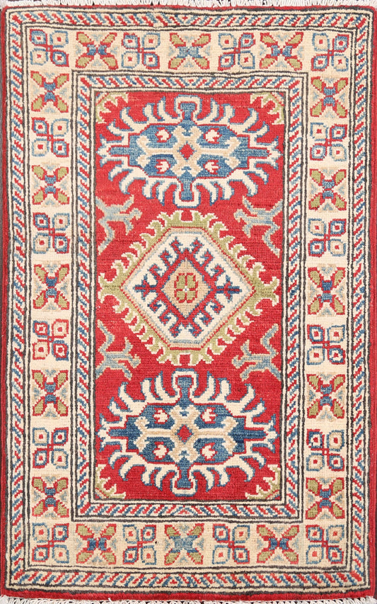 Geometric Super Kazak Oriental Area Rug 2x3