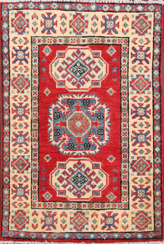 Geometric Super Kazak Oriental Area Rug 2x3