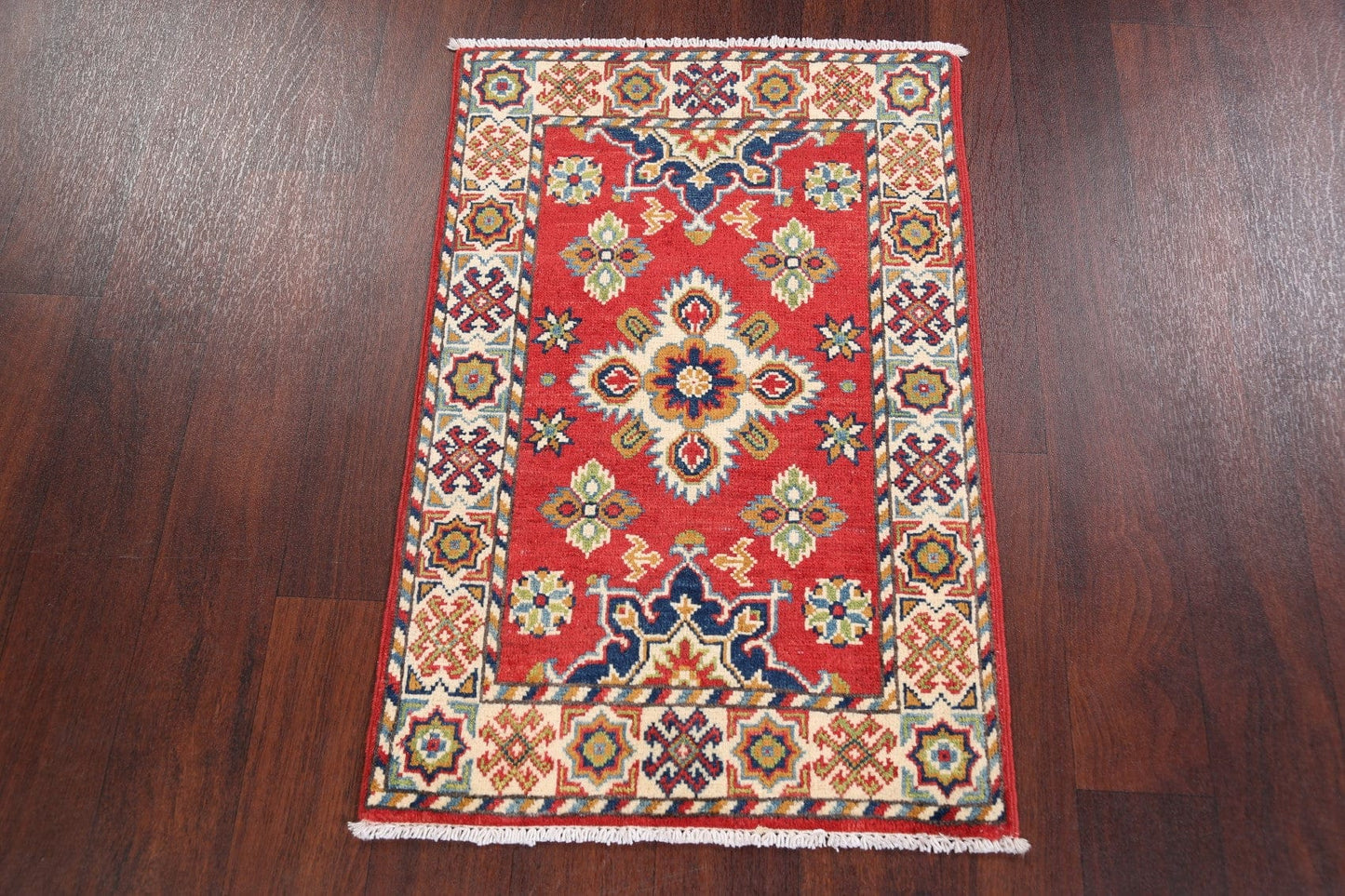 Geometric Super Kazak Oriental Area Rug 2x3