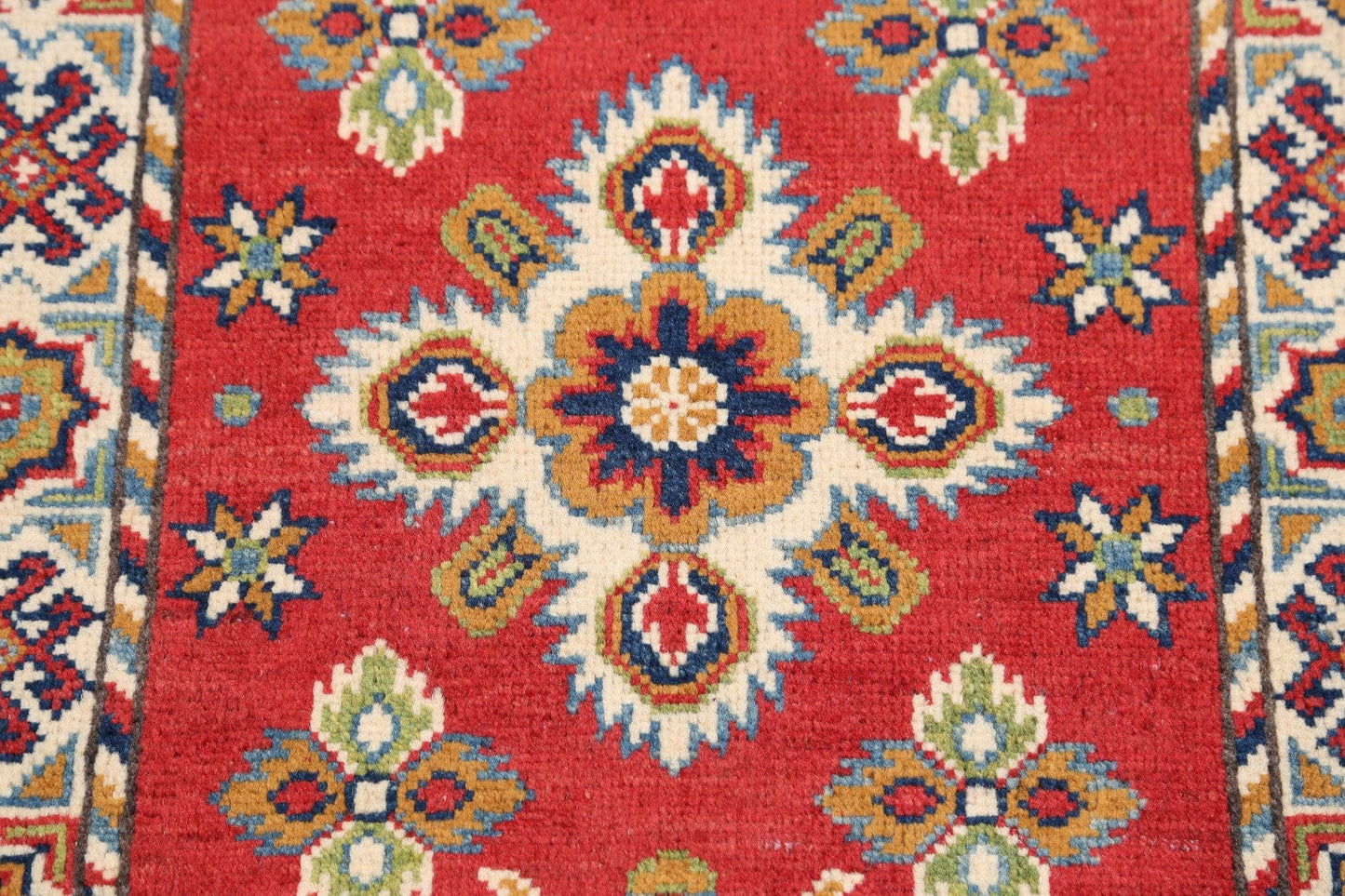 Geometric Super Kazak Oriental Area Rug 2x3