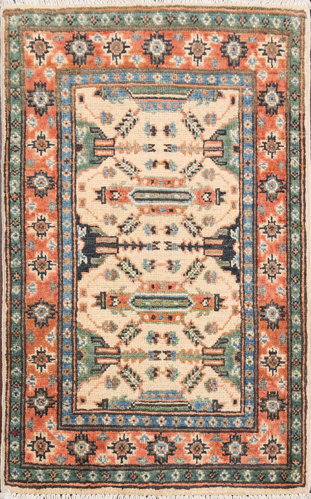 Geometric Super Kazak Oriental Area Rug 2x3