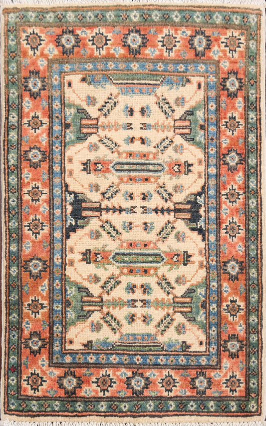 Geometric Super Kazak Oriental Area Rug 2x3