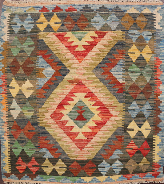 Southwest Kilim Oriental Area Rug 3x3 Square