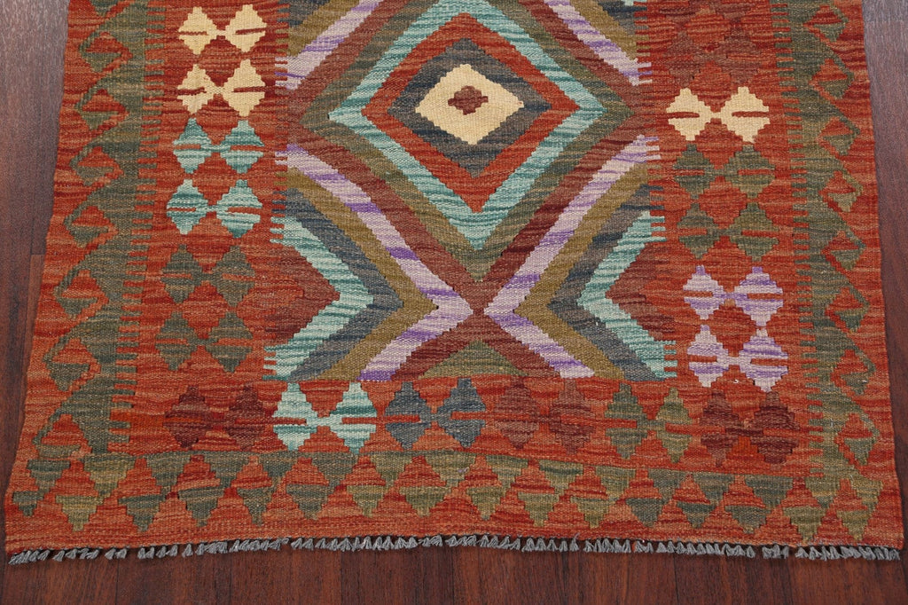 South-Western Kilim Oriental Area Rug 3x3 Square