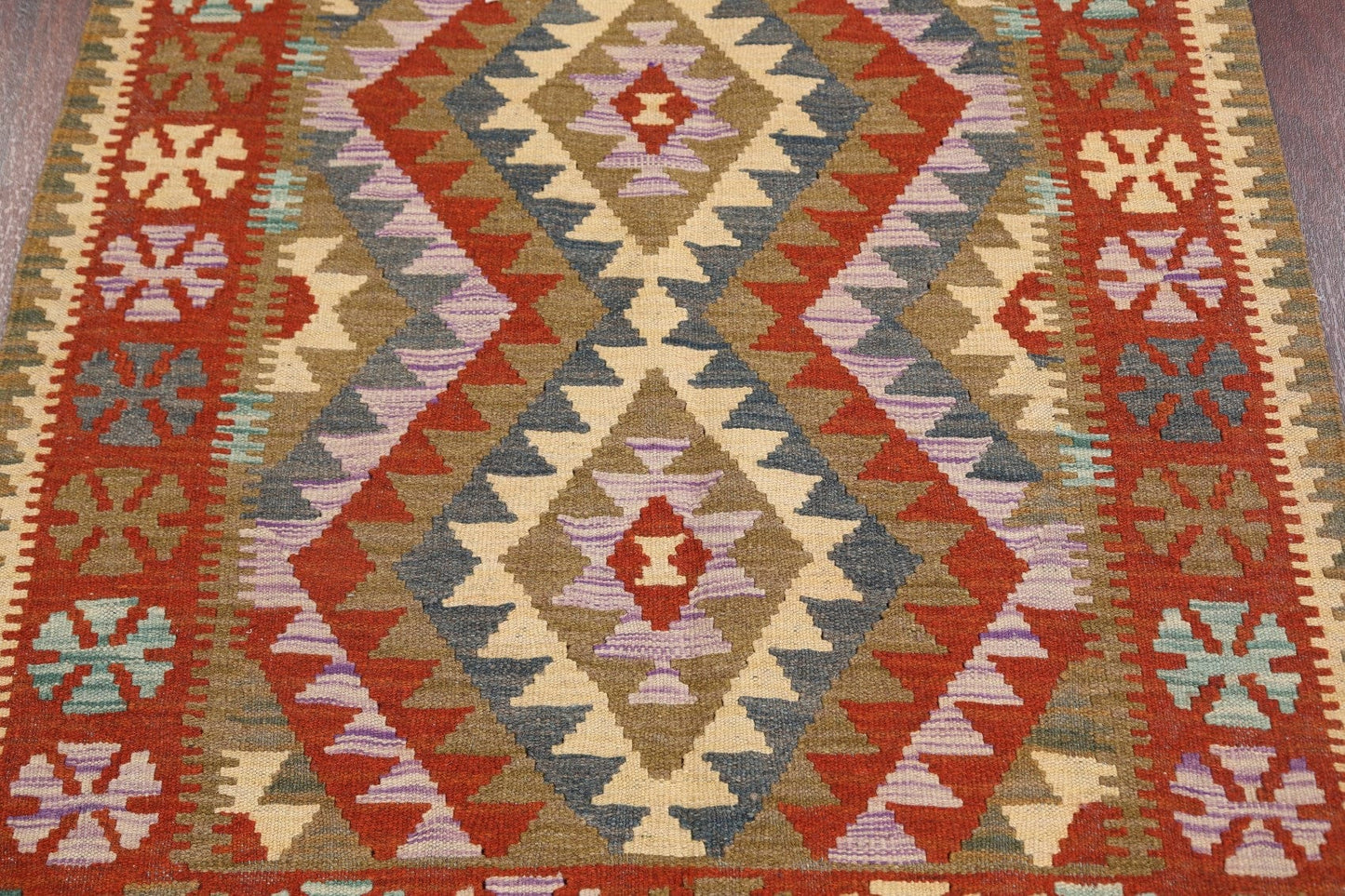 Geometric Kilim Square Oriental 3x3 Area Rug