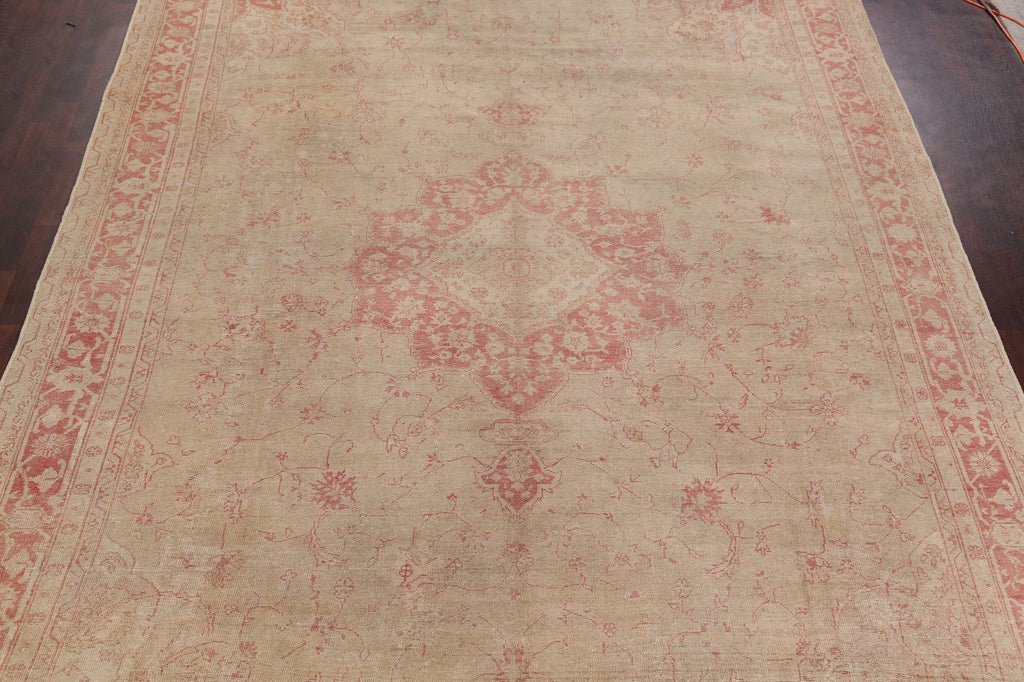 Pre-1900 Antique Vegetable Dye Oushak Oriental Rug 11x15