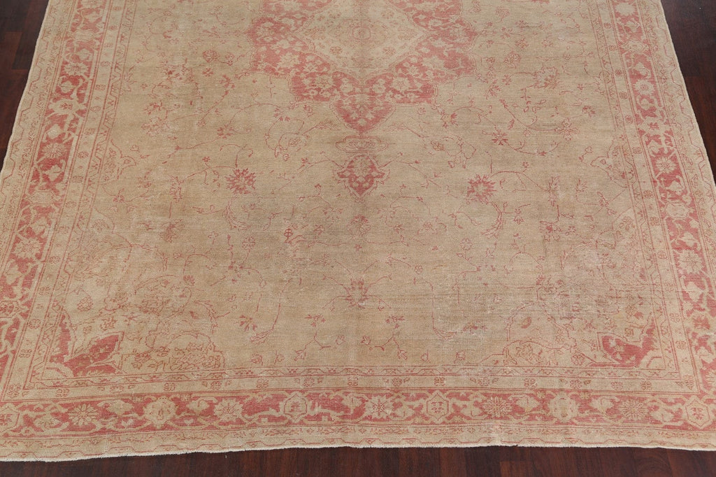 Pre-1900 Antique Vegetable Dye Oushak Oriental Rug 11x15