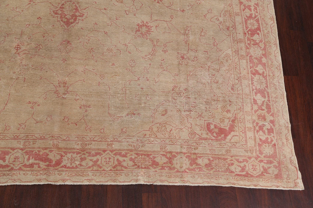 Pre-1900 Antique Vegetable Dye Oushak Oriental Rug 11x15