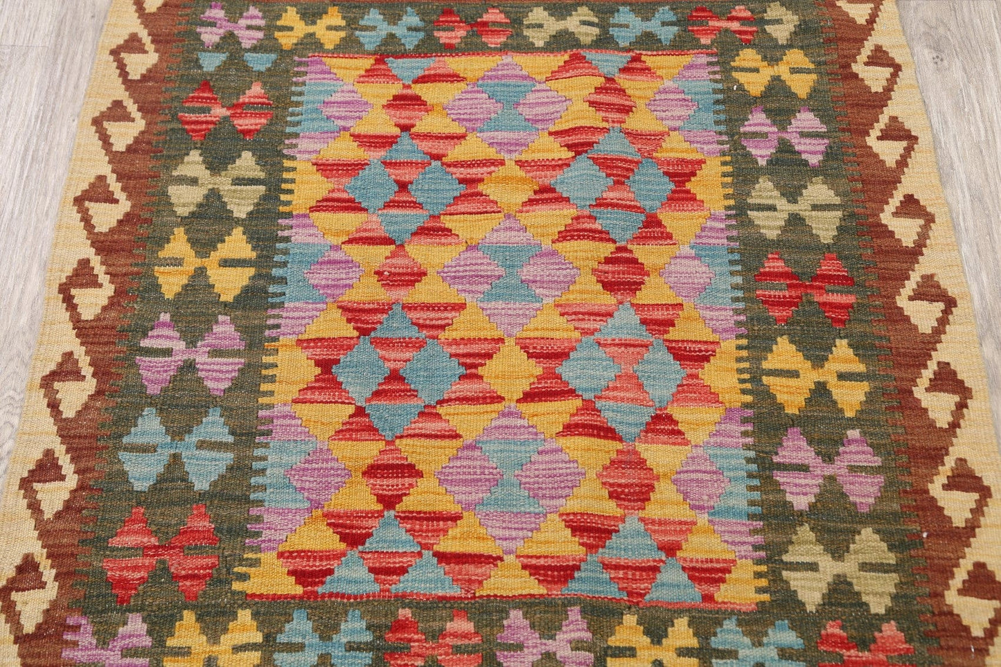 Southwest Kilim Oriental Area Rug 3x3 Square