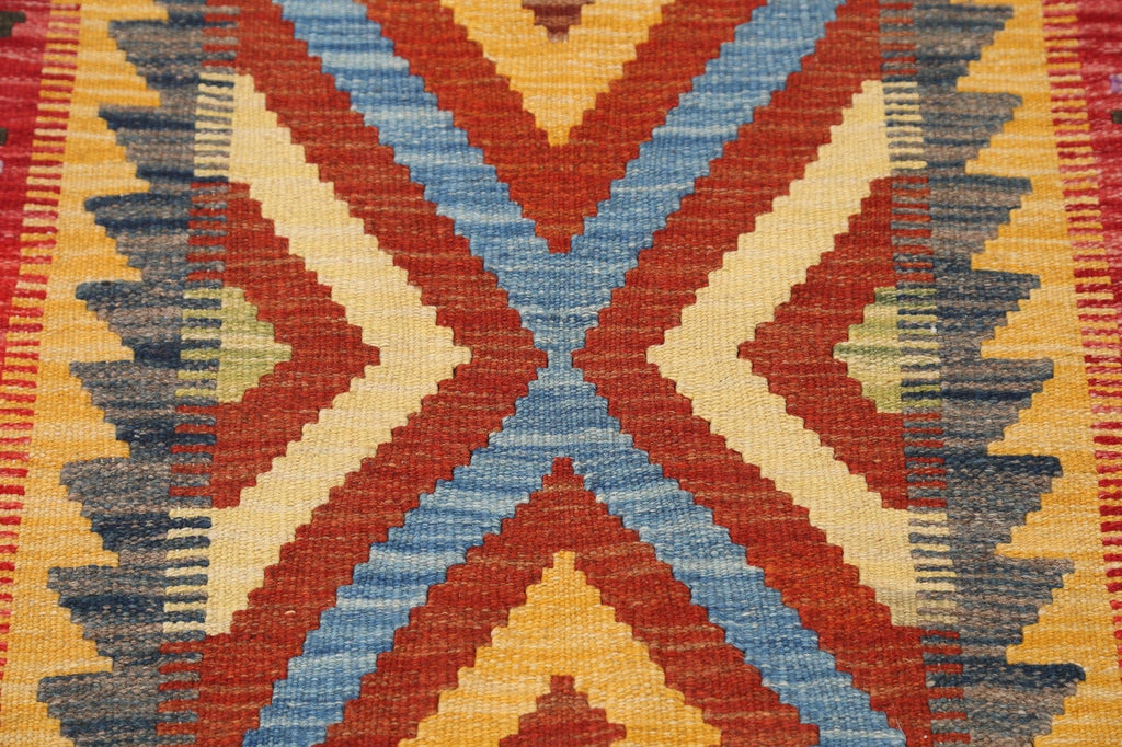 Reversible Geometric Kilim Oriental Area Rug 3x4