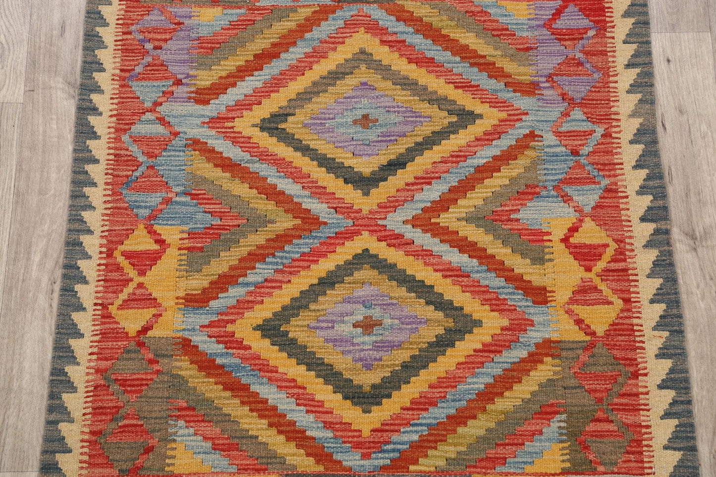 South-Western Reversible Kilim Oriental Area Rug 3x4