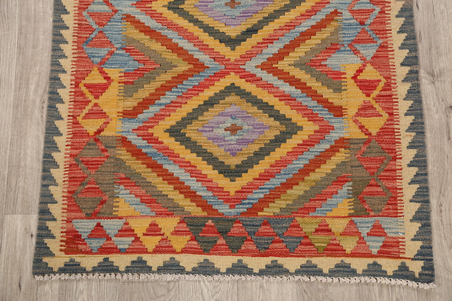 South-Western Reversible Kilim Oriental Area Rug 3x4