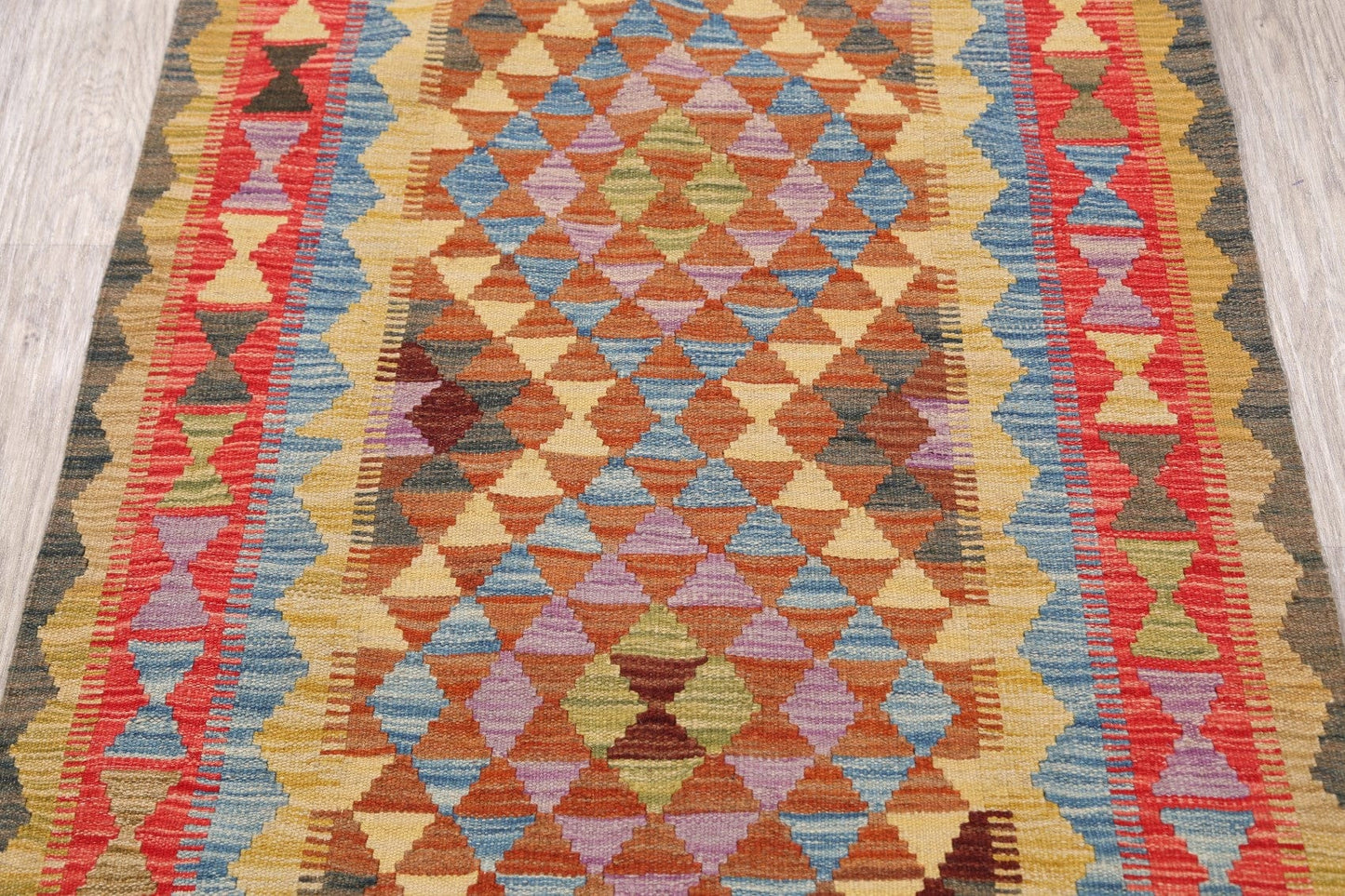 South-Western Reversible Kilim Oriental Area Rug 3x4